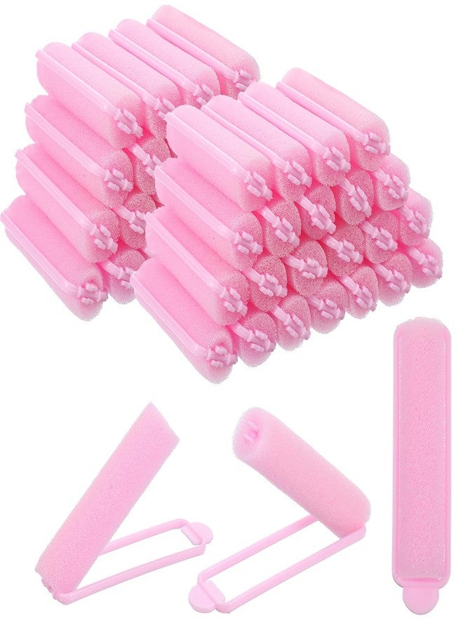 WJIAAA 56 Pcs Foam Hair Rollers, 0.59 Inch Heatless Hair Curler Small Sponge Curlers Soft Sleeping Roller for Short/Long Tressesr to Curls Pink - Image 1